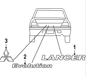 MITSUBISHI 7415A012 GENUINE OEM EMBLEM