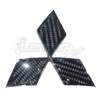 Carbon Fiber Mitsubishi Diamond Emblem (Front EVO 8) - Chrome Trim